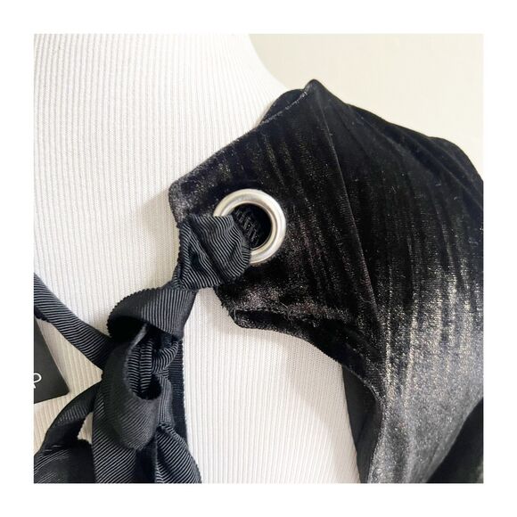 Topshop NWT Metallic Dress Party Cocktail Size 8 Open Shoulder Open Back - Picture 8 of 10